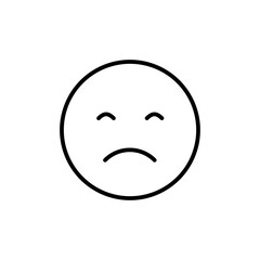 Fototapeta premium Sad Face Icon Perfect for Emotions and Expressions