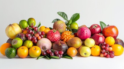 Srikaya fruit displayed against a white backdrop with its alternative names sugar apples or sweetsops 