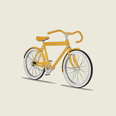Vintage Vector Bike. Retro Bicycle Isolated on White Background.
