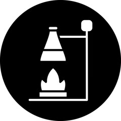 Vector Design Burning Flask Icon Style