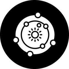 Vector Design Solar System Icon Style