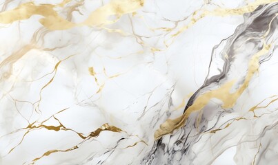 Abstract Marble with Golden Veins