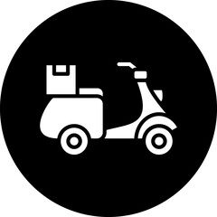 Vector Design Delivery Bike Icon Style