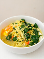 Bakmi godog or bakmie jawa rebus is an Indonesian traditional food.