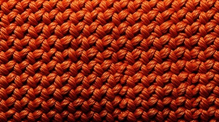 Dark orange woven fabric texture background.