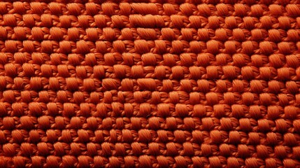 Dark orange woven fabric texture background. Closeup