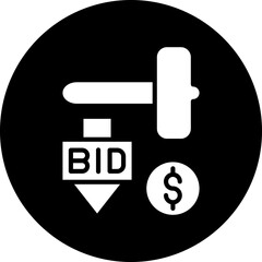 Vector Design Minimum Bid Auction Icon Style