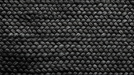 Dark grey woven fabric texture background