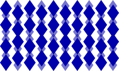 two tone blue and purple diamond overlap repeat horizontal strip pattern, checkerboard, replete image design for fabric printing