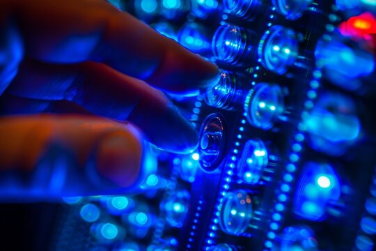 Male hand unlocking digital access with biometric key for enhanced password security