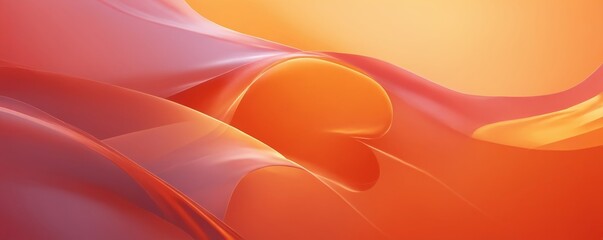Fototapeta premium Abstract image with flowing, gradient hues of orange and red creating a vibrant, energetic, and modern composition suitable for festive invitations or contemporary design use.