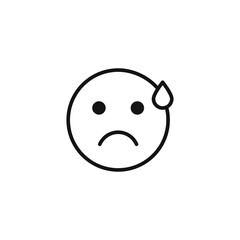 Sad Face Emoji Icon Perfect for Emotional Expression