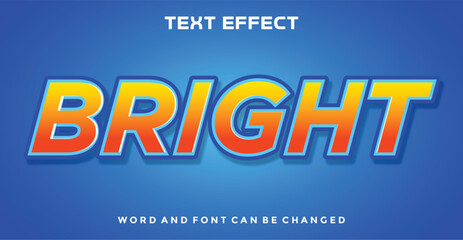 Bright editable text effect