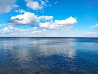 Obraz premium perfect sky and water of the sea. High quality photo