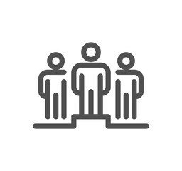 Business people and human resources related icon outline and linear vector.	
