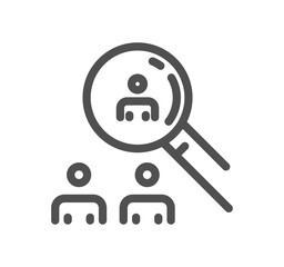 Business people and human resources related icon outline and linear vector.	
