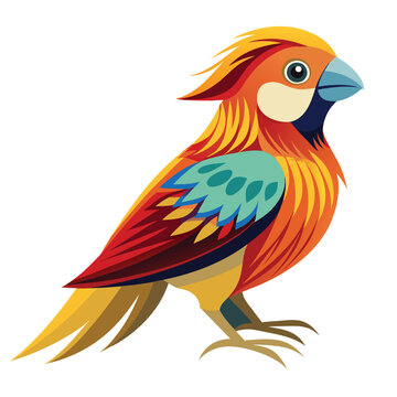 color parrotbill single birds vector file