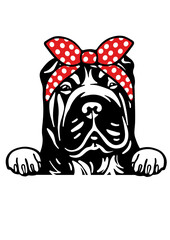 Shar Pei SVG, Dog Breed SVG, Dog SVG, Pet SVG, Cat SVG, Best Friend SVG, Guard SVG, Dog Lover SVG, Peeking Animal SVG, Shar Pei Silhouette, Shar Pei Vector, Clipart, Cut file for Cricut PNG, JPG, SVG