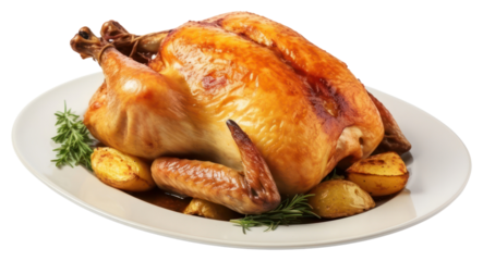 PNG Dinner plate roast food.