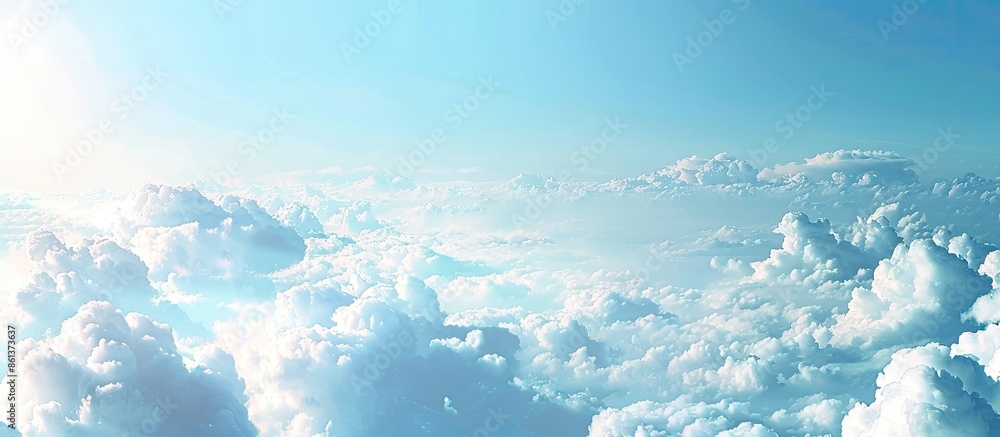 Aufkleber A stunning blue sky and clouds form the backdrop with space available for a wallpaper or banner with a copy space image.