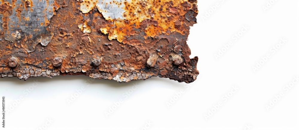 Aufkleber High quality photo of isolated brown rust on a white background with copy space image.
