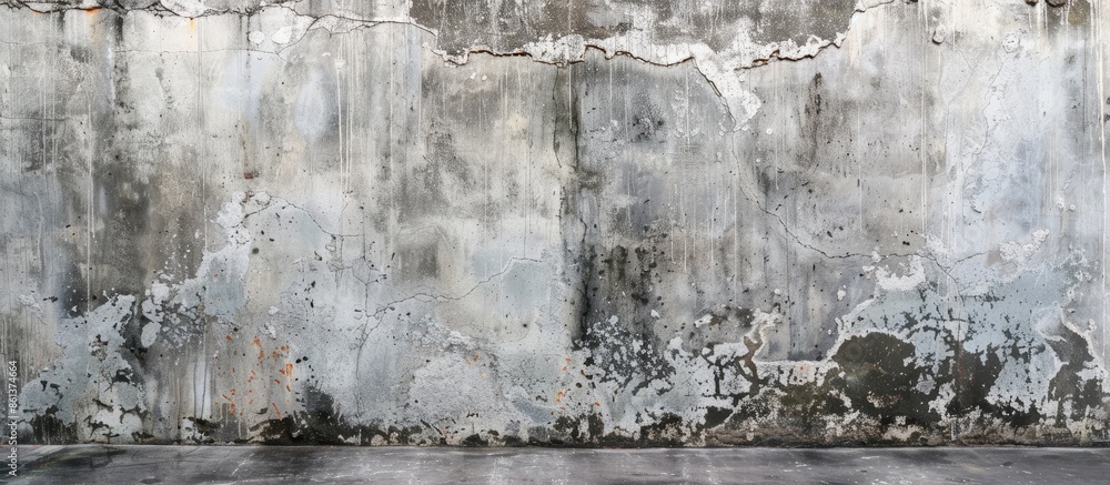 Poster create an artistic background by painting a concrete wall to add texture and depth, suitable for a c