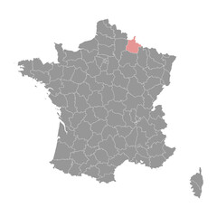 Ardennes department map, administrative division of France. Vector illustration.