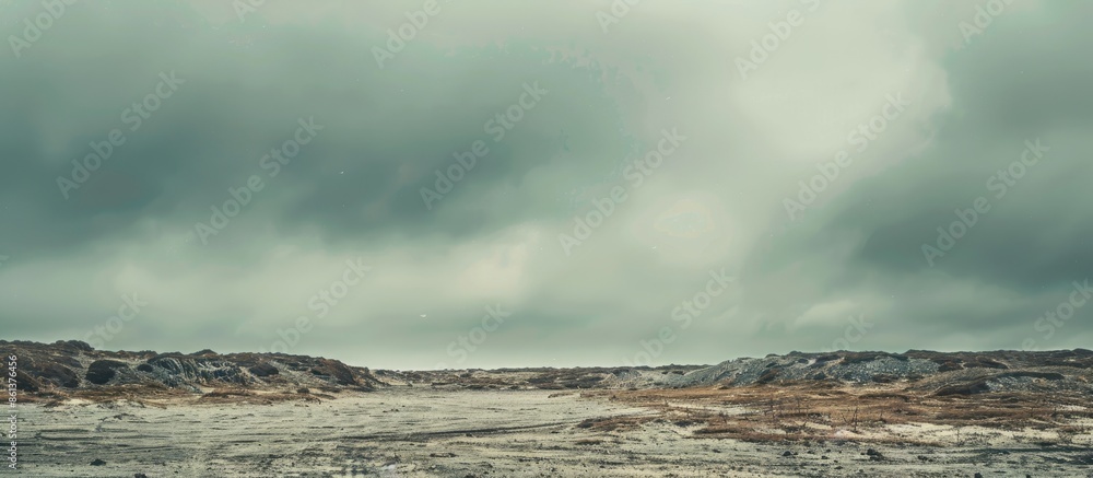 Aufkleber Overcast sky providing a backdrop, suitable for copy space image.