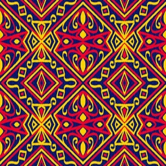 Ikat Abstract Ethnic Art, Tribal Seamless Patterns, Fabric Patterns, Folk Embroidery, Aztec Geometric Art Jewelry Prints, Covers, Mexican Style, Carpet Design, Wallpaper, Wraps, Fabrics, Clothing.