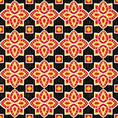 Ikat Abstract Ethnic Art, Tribal Seamless Patterns, Fabric Patterns, Folk Embroidery, Mexican Style, Aztec Geometric Art Jewelry Prints, Carpet Design, Covers, Wallpaper, Wraps, Fabrics, Clothing.