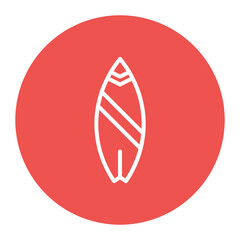 Surfboard vector icon. Can be used for Sport Equipment iconset.