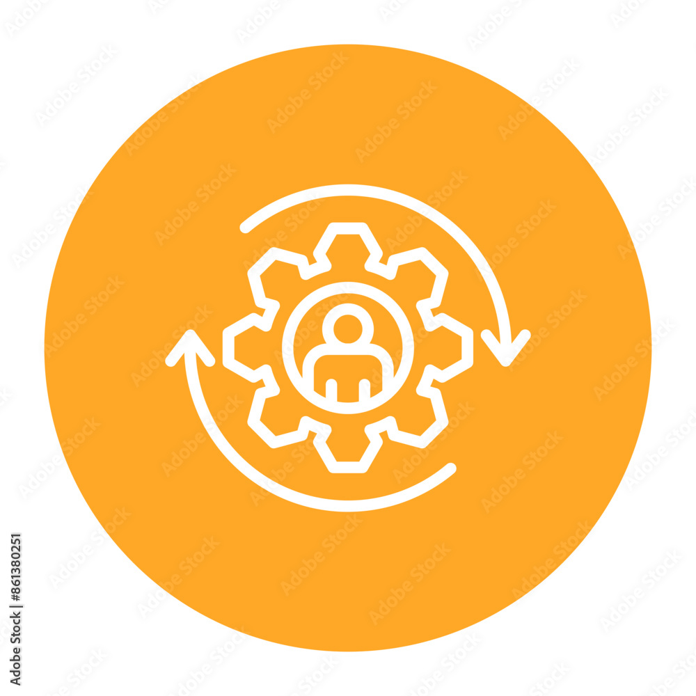 Poster change management icon vector image. can be used for action plan.