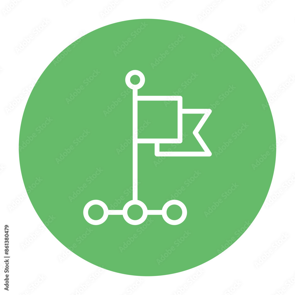 Poster milestone icon vector image. can be used for action plan.