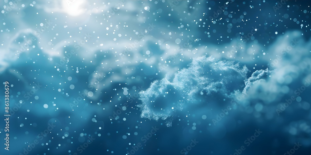 Poster businesses migrate data to the cloud for efficient digital transformation. concept cloud migration, 