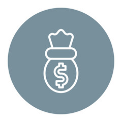 Money Bag icon vector image. Can be used for Loan.