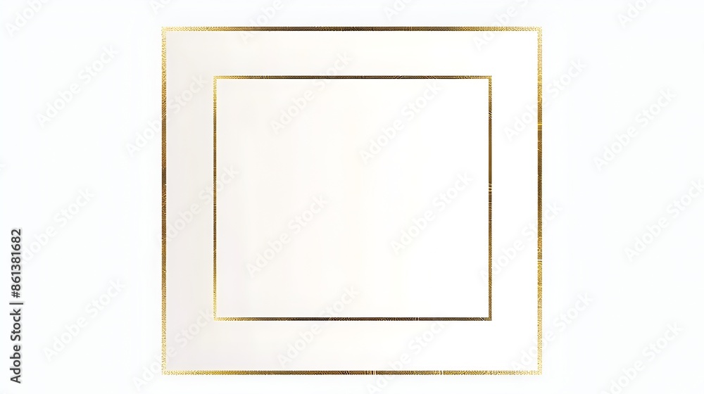 Aufkleber simple square line frame with thin borders for modern design aesthetics on white background