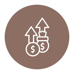 Income Growth icon vector image. Can be used for Freelancer.
