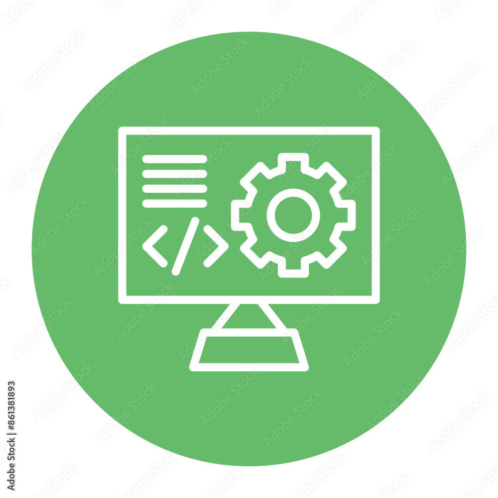Poster web development icon vector image. can be used for freelancer.