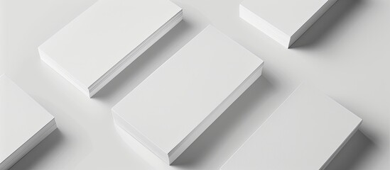 Business card mockup isolated on white background with ample copy space image.