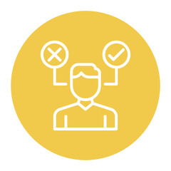 Decision Making icon vector image. Can be used for Headhunting.