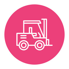 Forklift icon vector image. Can be used for Manufacturing and Distribution.