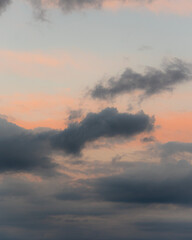 clouds in the sky at sunset