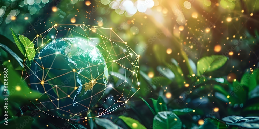 Poster online platform connecting buyers to verified global carbon offset projects for transparency. concep