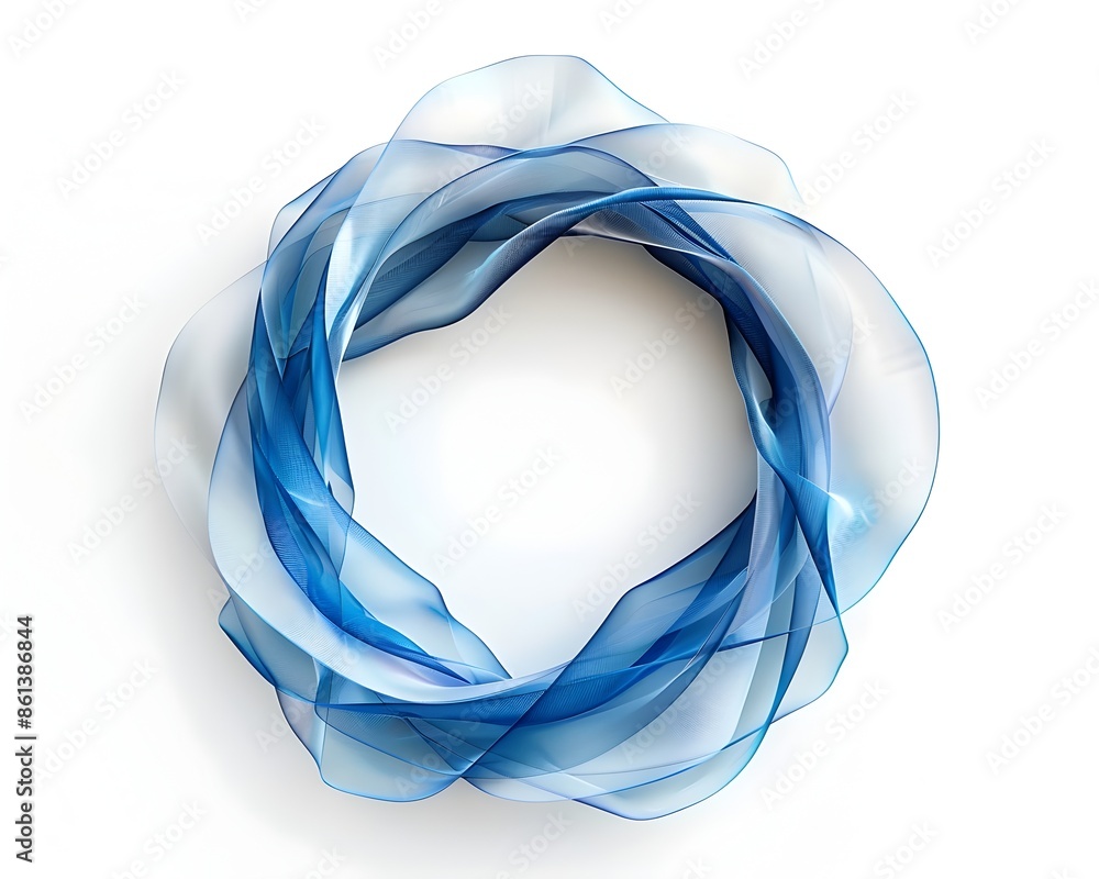 Poster simple curved line frame centered on white background for minimal concept design
