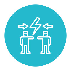 Conflict Resolution icon vector image. Can be used for Organization.