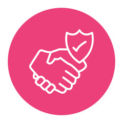 Trust icon vector image. Can be used for Organization.