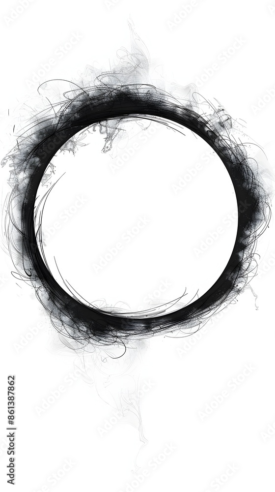 Poster sleek and modern circular line frame design for versatile branding and graphic applications