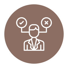 Decision icon vector image. Can be used for Business Meeting.