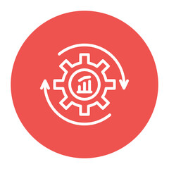 Continuous improvement icon vector image. Can be used for Thought Leadership.