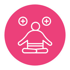 Meditation icon vector image. Can be used for Physical Wellbeing.